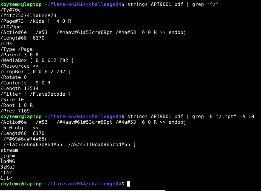 strings | grep